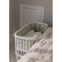 Sebra Baby Cot, Bedside Crib – Classic White