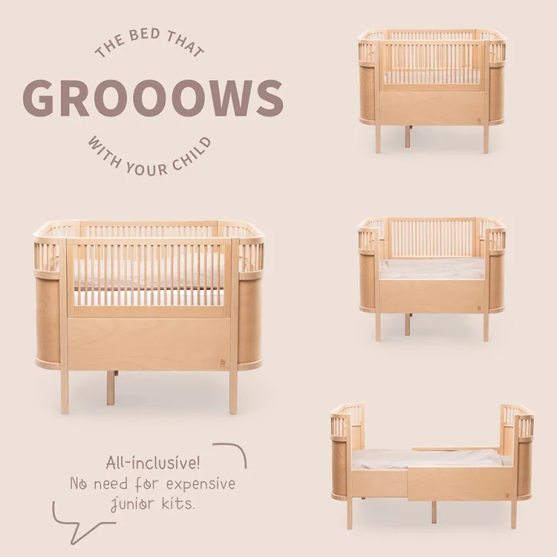 Sebra Bed, Baby & Junior - Wooden Edition