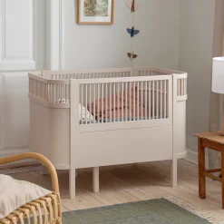 Sebra Bed, Baby and Junior - Birchbark Rose