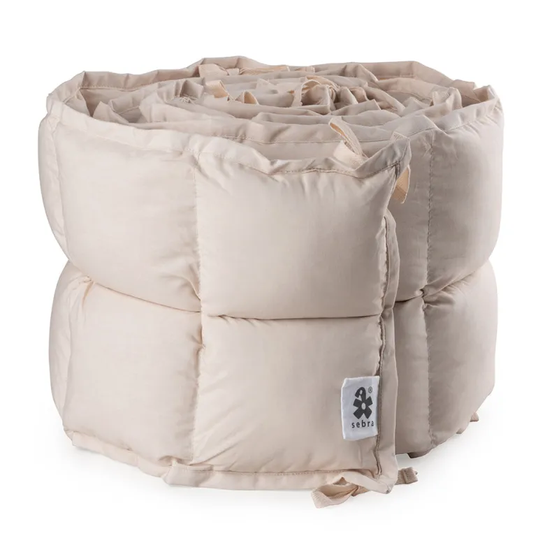 Sebra Bed Bumper, Kapok – Birchbark Rose