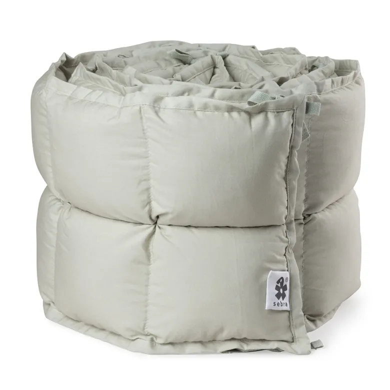 Sebra Bed Bumper, Kapok – Mist Green