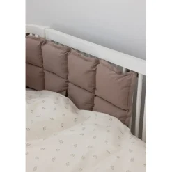 Sebra Bed Bumper, Kapok, Half Length - Jetty Beige