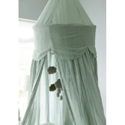 Sebra Bed Canopy, Cloud - Dusty Green