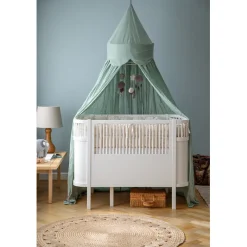 Sebra Bed Canopy, Cloud - Dusty Green