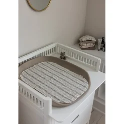 Sebra Changing Mat 6-Layer, Set of 2 - Cream Stripe