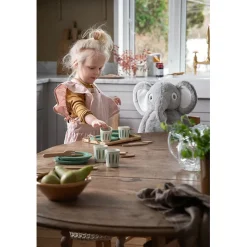 Sebra Children's Apron Set with Chef's Hat, Dusty Pink/Classic White