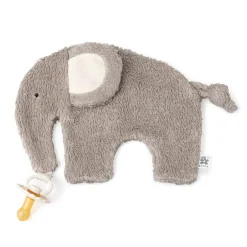 Sebra Cuddle Cloth and Pacifier Holder - Gray Elephant