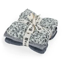 Sebra Fabric Cloths, Set of 3 - Blue Olive, Forest Lake Blue