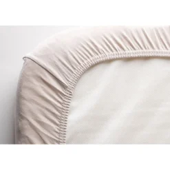 Sebra Jersey Fitted Sheet for Baby, 70 x 120 cm – Seabreeze Beige