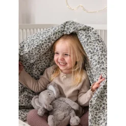 Sebra Junior Bedding, Organic - Blue Olive