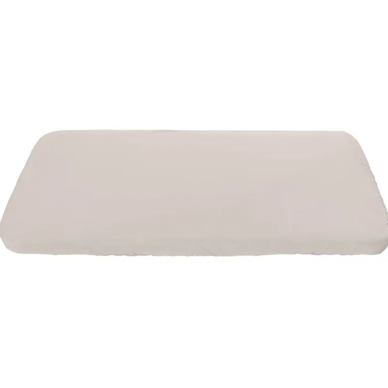 Sebra Junior Fitted Sheet, Organic - Seabreeze Beige