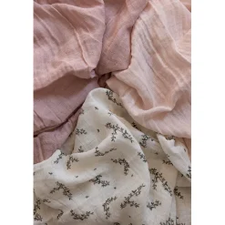 Sebra Muslin Cloths, Set of 3 - Powder Blossom, Rose