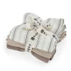 Sebra Muslin Cloths, Set of 3 - Cream Stripe, Beige