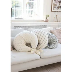 Sebra Nursing Pillow, Organic Cotton - Cream Stripe