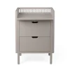 Sebra puslebord i træ, 2-i-1 design m. skuffer - Jetty beige