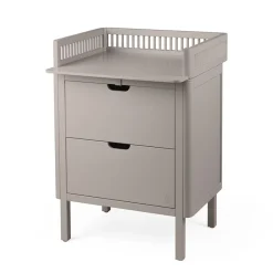 Sebra puslebord i træ, 2-i-1 design m. skuffer - Jetty beige