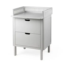 Sebra puslebord i træ, 2-i-1 design m. skuffer - Stone