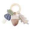Sebra Rattle with Leaf, Mushroom, and Acorn