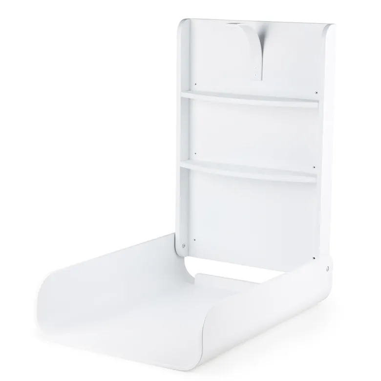 Sebra Væghængt puslebord i træ, Classic white
