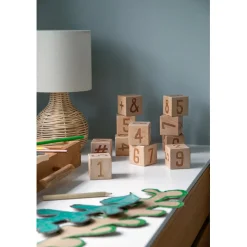 Sebra Wooden Building Blocks, 12 pcs. - Number Blocks