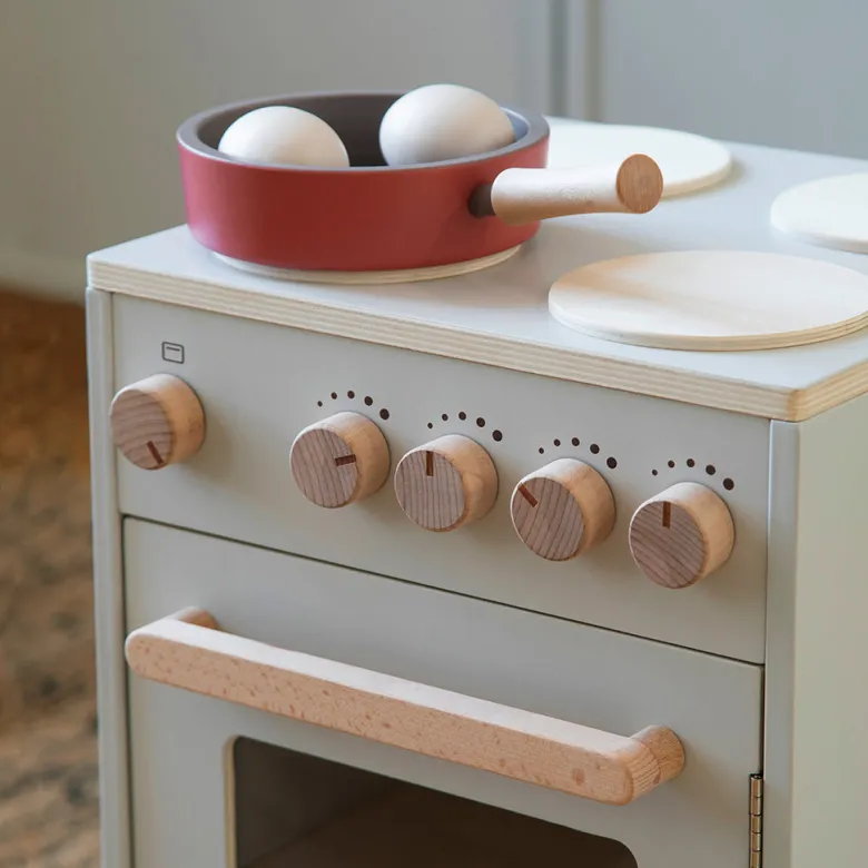 Sebra Wooden Play Kitchen, Beige,
