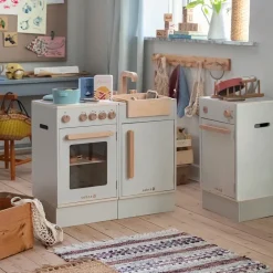 Sebra Wooden Play Kitchen, Beige,