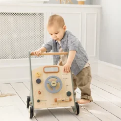 Sebra Wooden Walker with Activities, Car