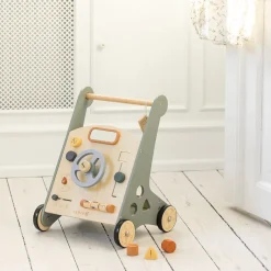 Sebra Wooden Walker with Activities, Car