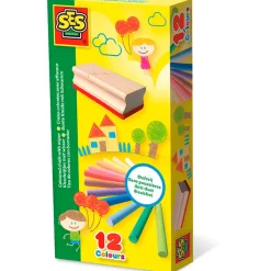 SES Creative Colored Chalk with Blackboard Eraser