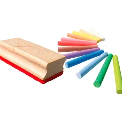 SES Creative Colored Chalk with Blackboard Eraser
