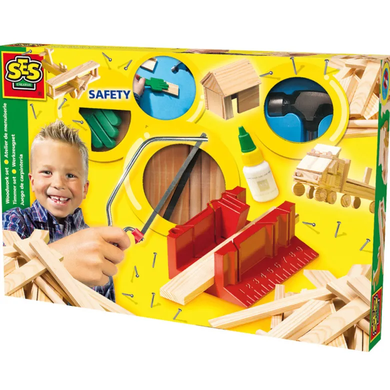 SES Creative Deluxe Wooden Construction Set