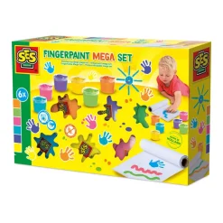 SES Creative Finger Painting Mega Set - 6 x 110ml