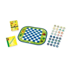 SES Creative Game Set: Draughts and Memory Game in Travel Case