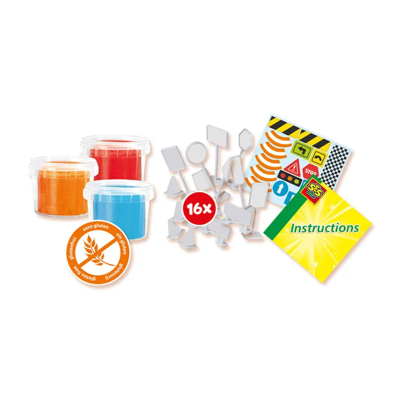 SES Creative Modeling Clay Set – Cars and Road Signs