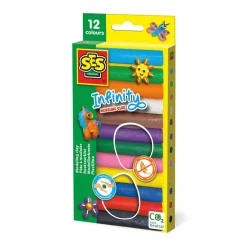 SES Creative Modeling Clay, 12 Colors