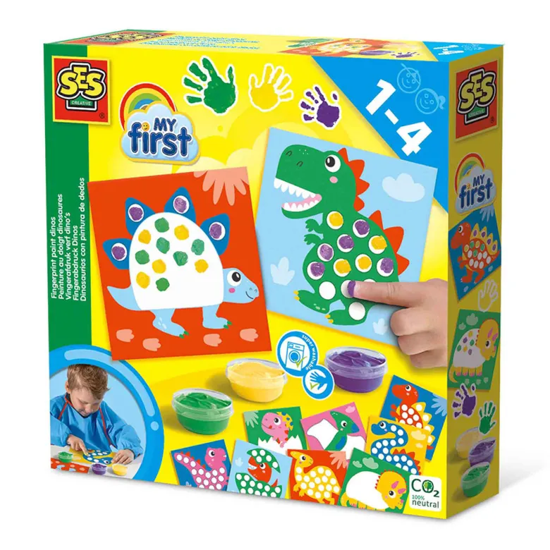 SES Creative, My First Creative Set, Finger Painting Dinosaurs - Ages 1-4