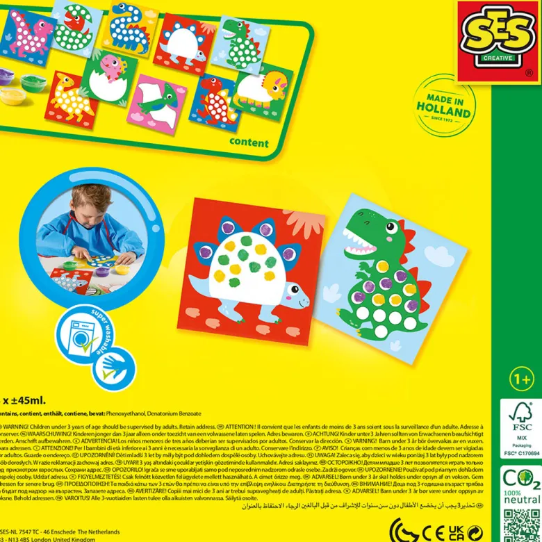 SES Creative, My First Creative Set, Finger Painting Dinosaurs - Ages 1-4