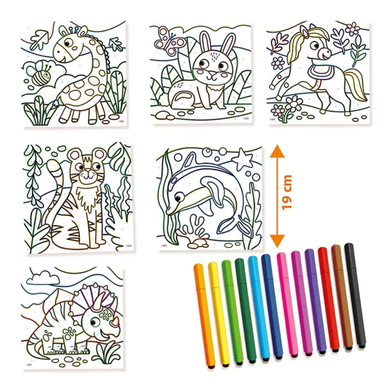 SES Creative Paint by Numbers, Markers with Triangular Grip
