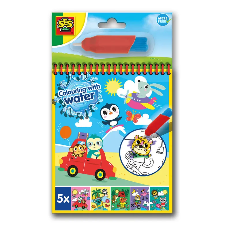SES Creative, Paint with Water - Travel Coloring Book