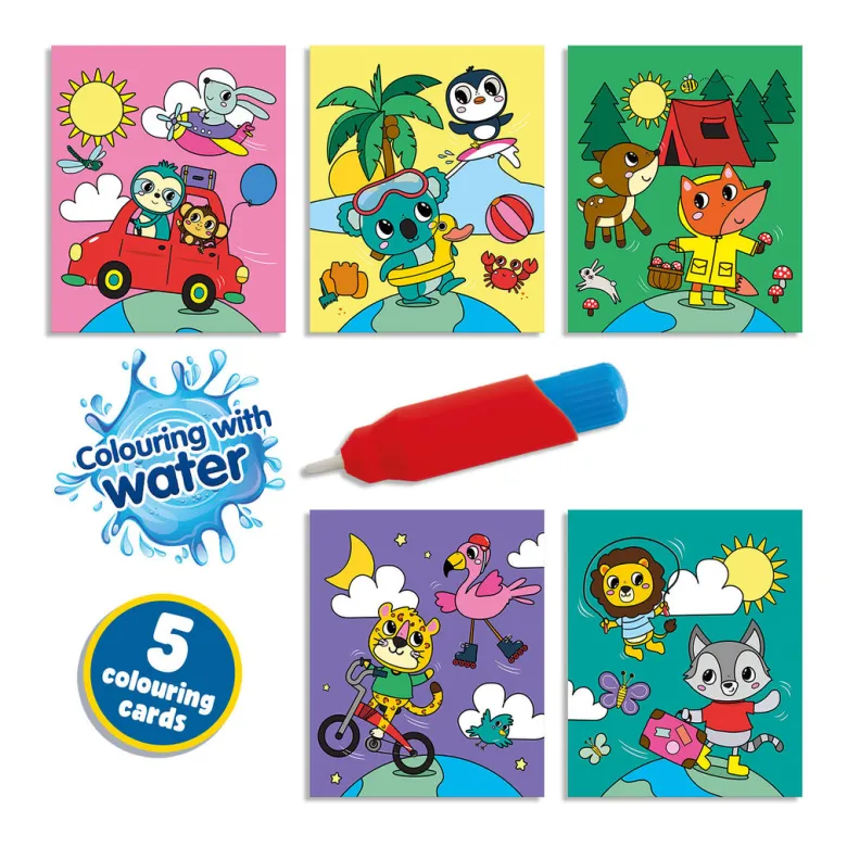 SES Creative, Paint with Water - Travel Coloring Book