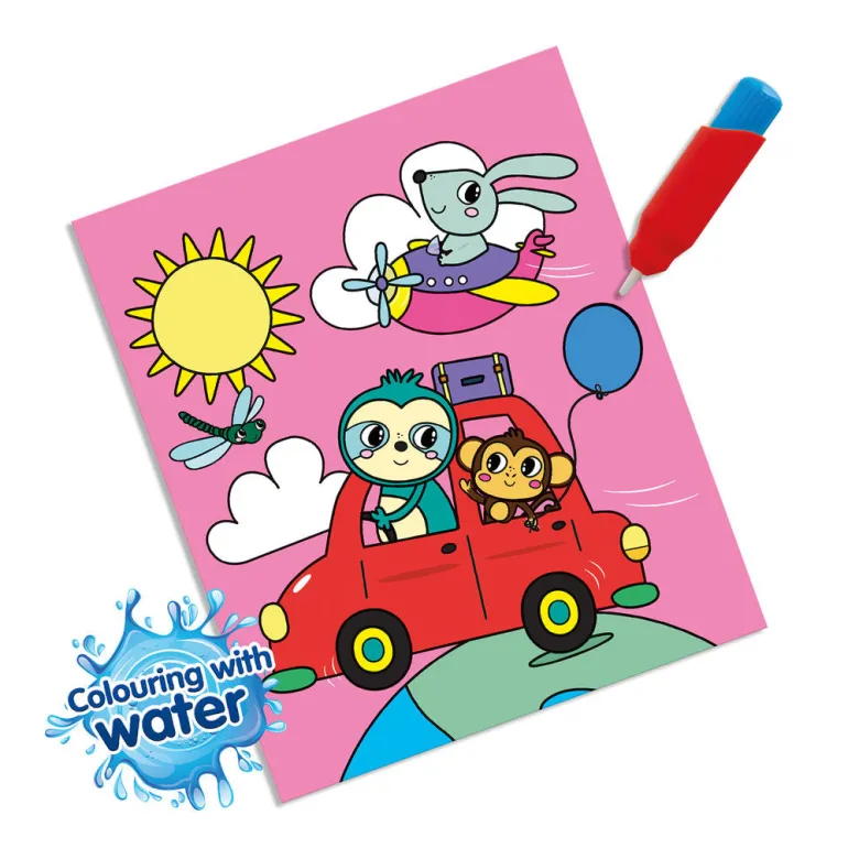 SES Creative, Paint with Water - Travel Coloring Book