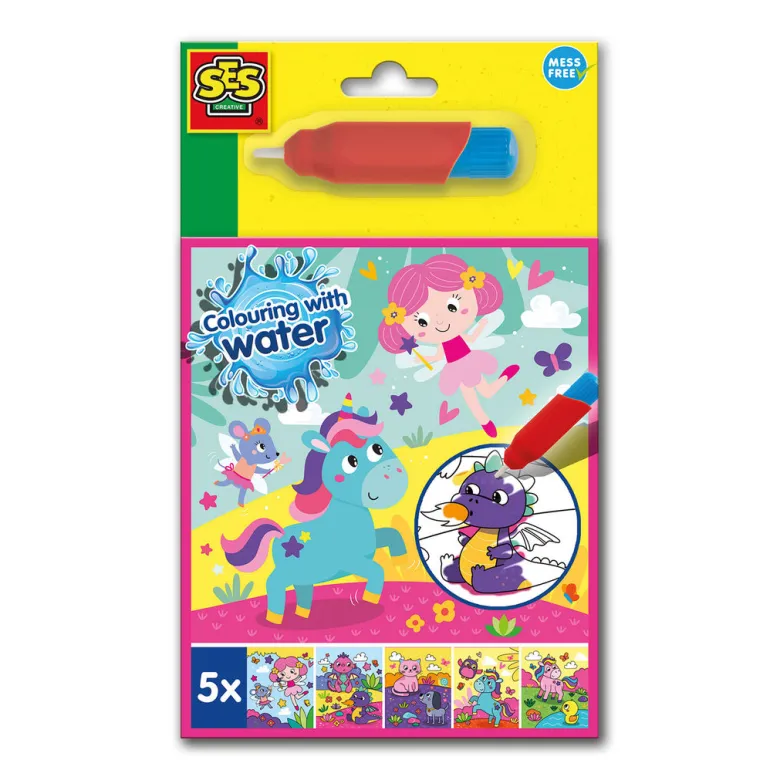 SES Creative, Paint with Water - Fantasy Coloring Book