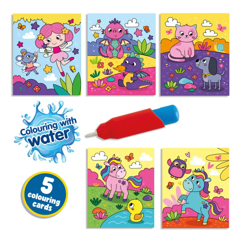SES Creative, Paint with Water - Fantasy Coloring Book