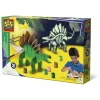 SES Creative, Wooden Construction Set, Glow-in-the-Dark Dinosaur