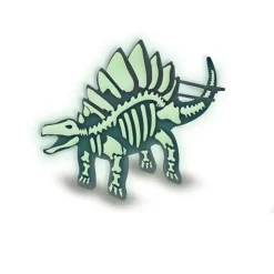 SES Creative, Wooden Construction Set, Glow-in-the-Dark Dinosaur