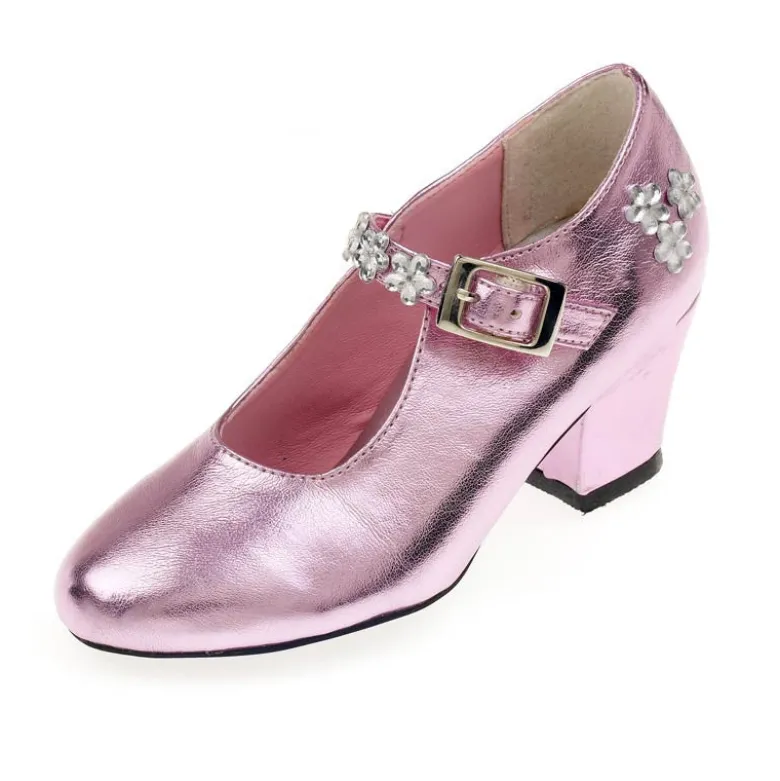 Shimmering Pink Princess Shoes, Sizes 25–34