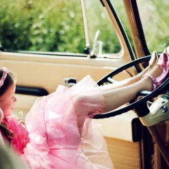 Shimmering Pink Princess Shoes, Sizes 25–34