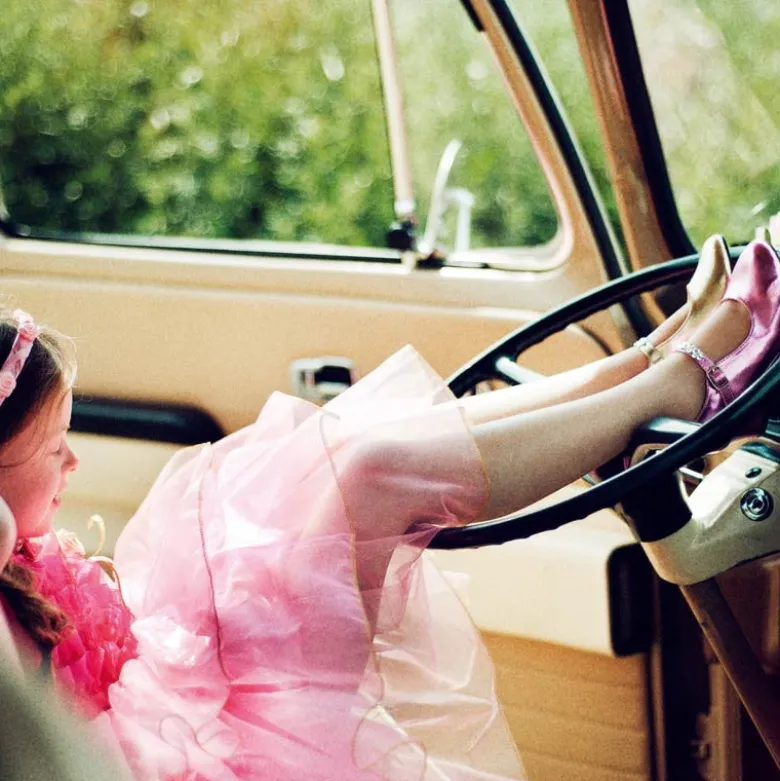 Shimmering Pink Princess Shoes, Sizes 25–34