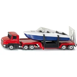Siku Low Loader with Boat, 15.8 x 3.6 cm