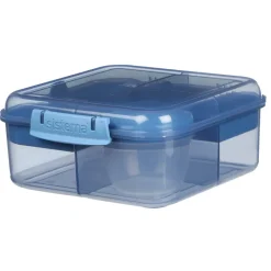 Sistema Bento Cube To Go, lunch box with 5 compartments and a container – Mountain blue